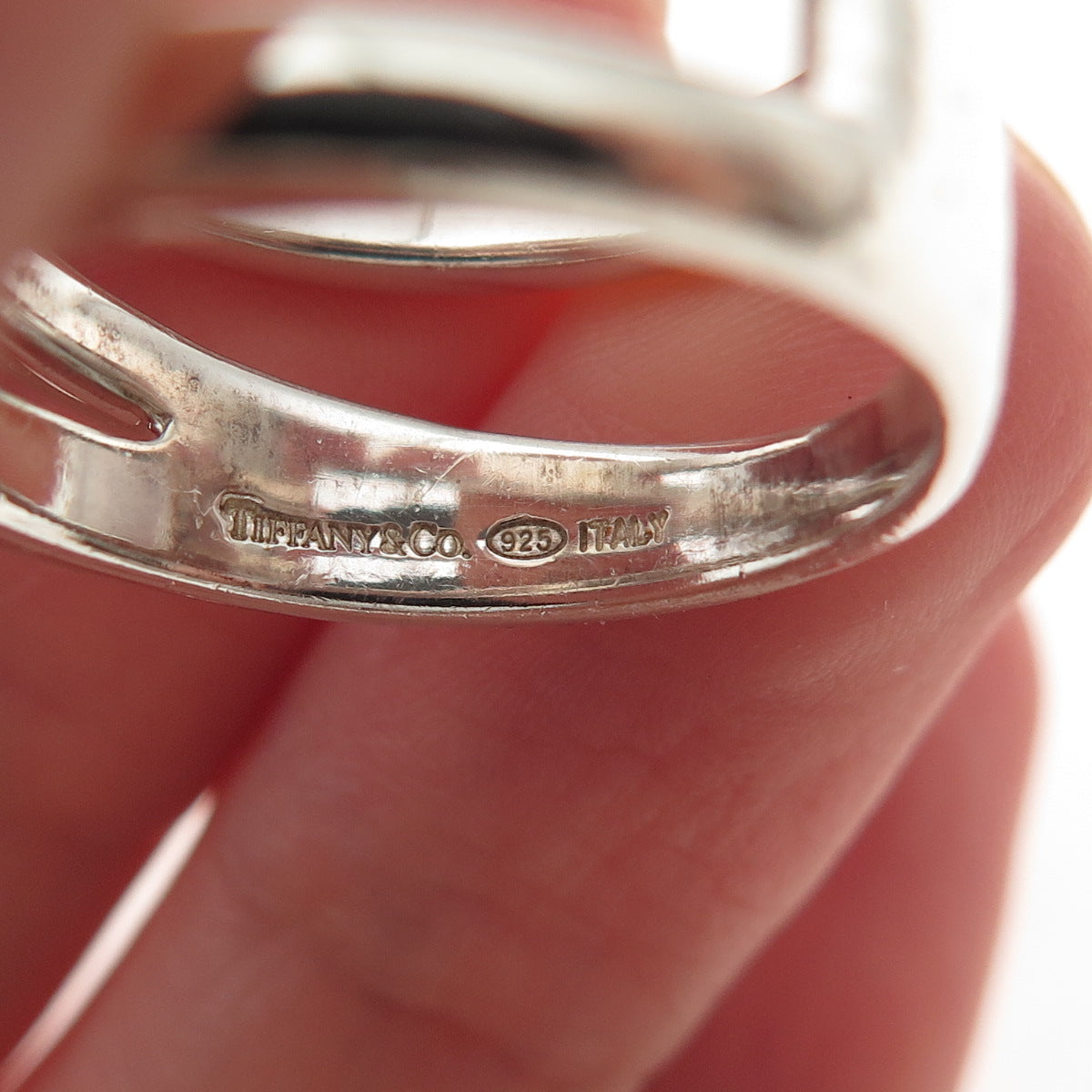 Tiffany & Co. 925 Sterling Silver Vintage Zig Zag Band Ring Size 8.75