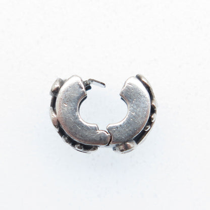 PANDORA 925 Sterling Silver Champagne C Z Tendril Clip Bead Charm