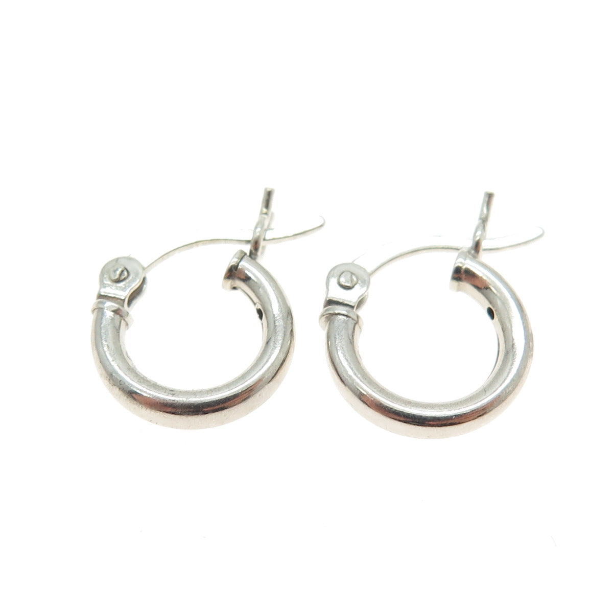 925 Sterling Silver Mini Tube Hoop Earrings