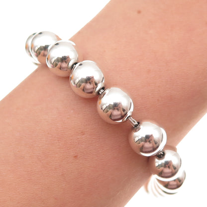 Tiffany & Co. 925 Sterling Silver Vintage HardWear Ball Beaded Bracelet 7.25"