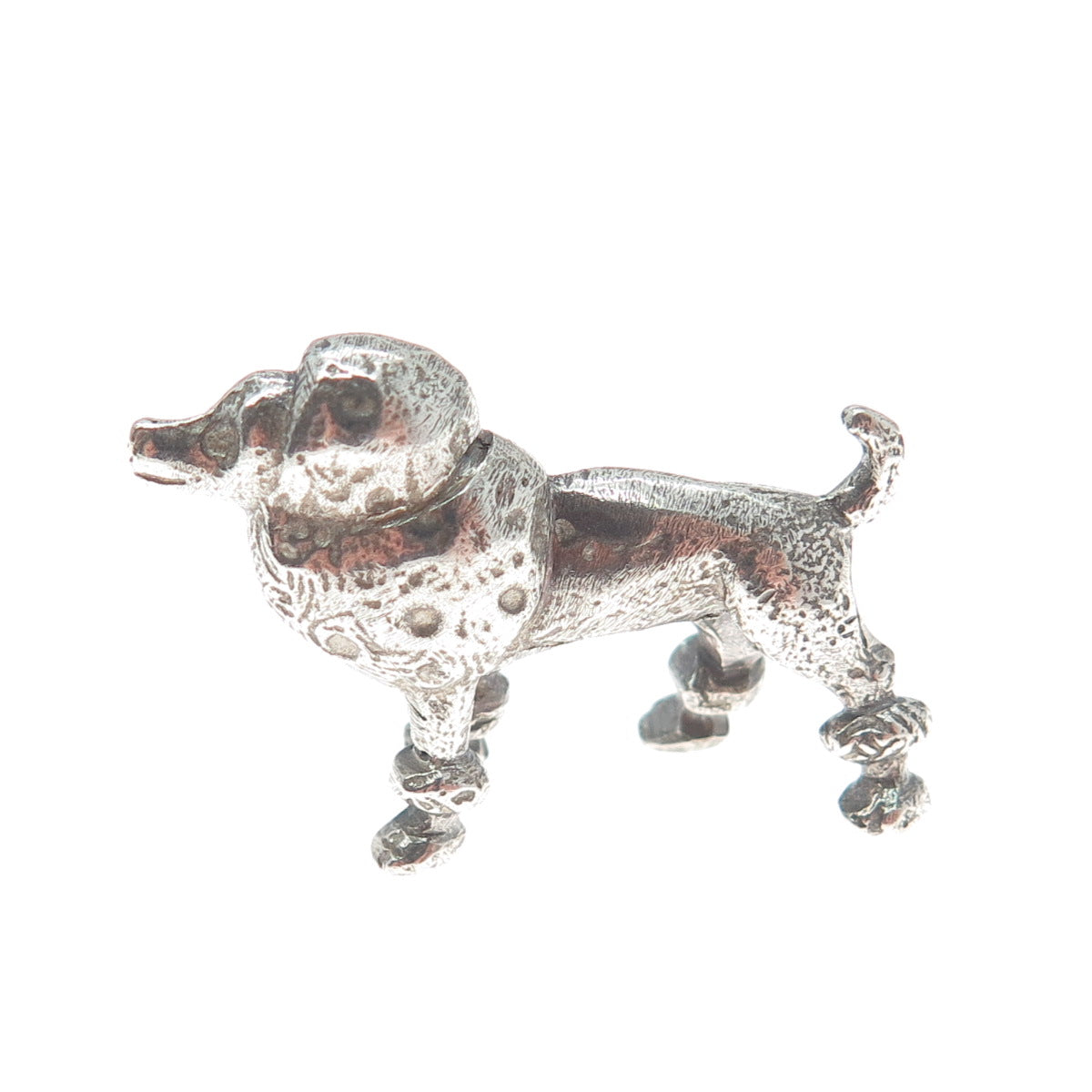 925 Sterling Silver Vintage Poodle Dog Miniature / Figurine