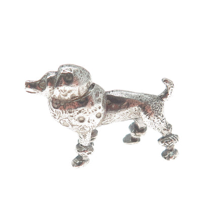 925 Sterling Silver Vintage Poodle Dog Miniature / Figurine