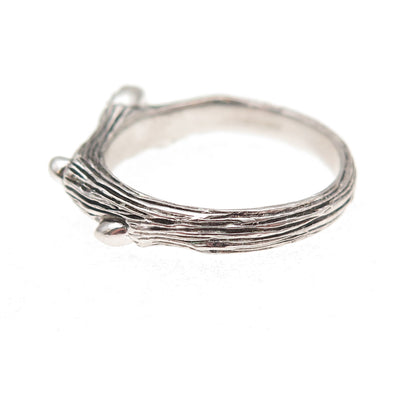 Stephen Dweck 925 Sterling Silver Real Diamond Fortuna Branch Ring Size 9.25