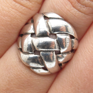 MWS Mark Wasserman Samara 925 Sterling Silver Vintage Wicker Ring Size 6.25