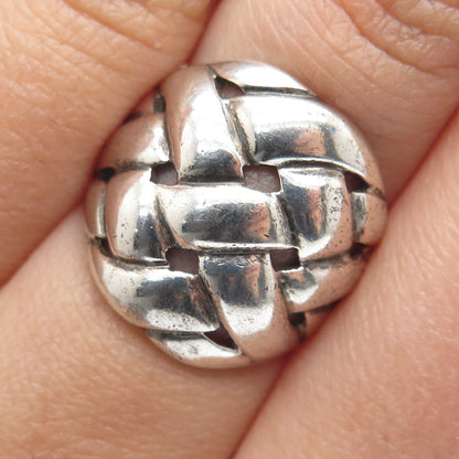 MWS Mark Wasserman Samara 925 Sterling Silver Vintage Wicker Ring Size 6.25