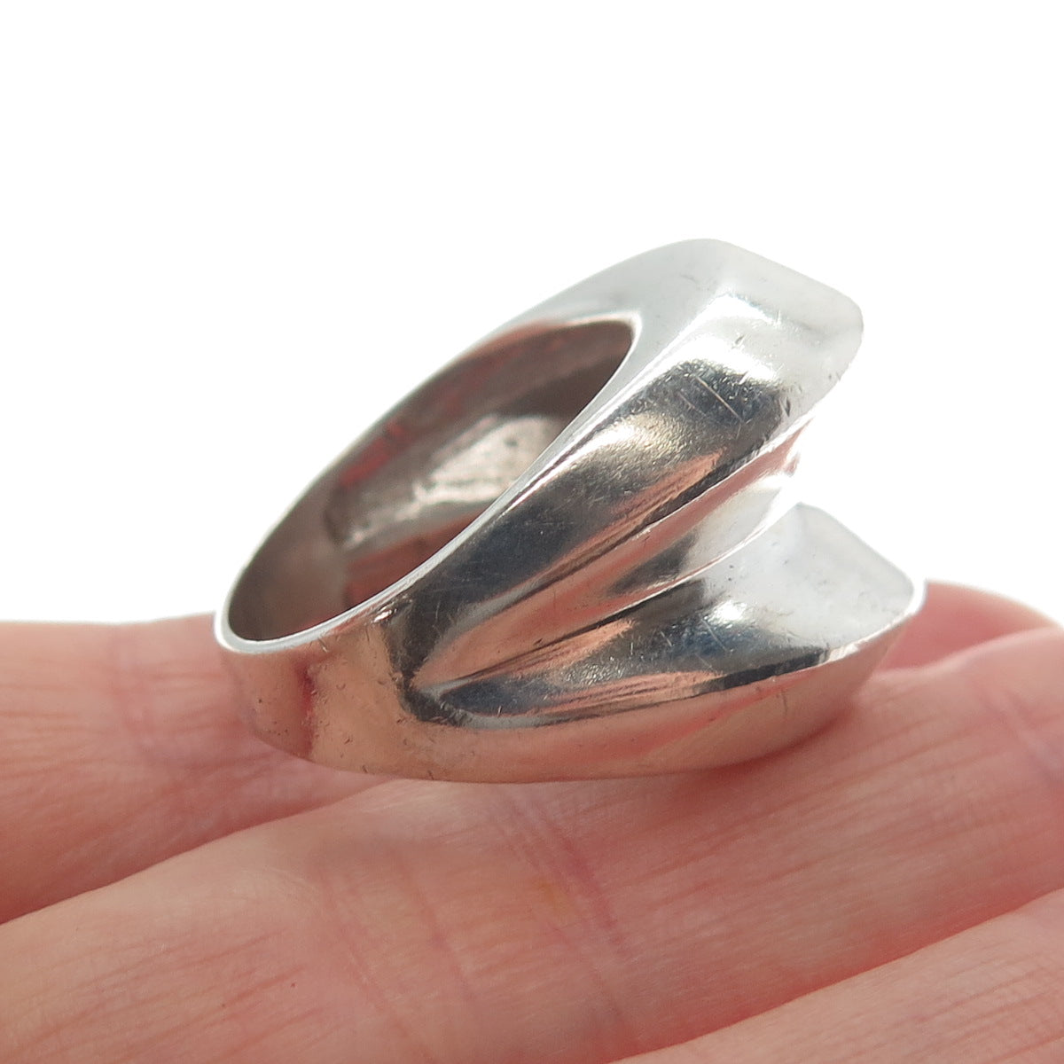 ESPO JOSEPH ESPOSITO 925 Sterling Silver Vintage Modernist Ring Size 7.25