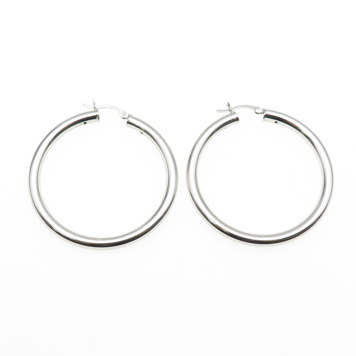 925 Sterling Silver Large Hoop Earrings