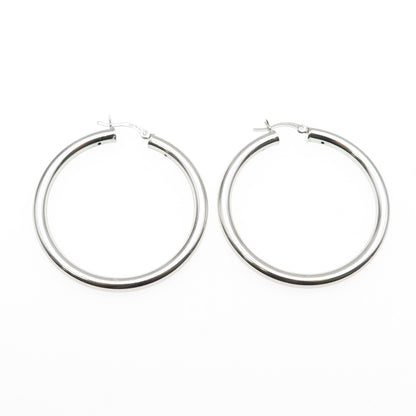 925 Sterling Silver Large Hoop Earrings