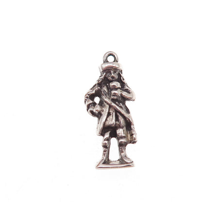 800 Silver Antique Art Deco Perkeo of Heidelberg Oxidized Charm Pendant