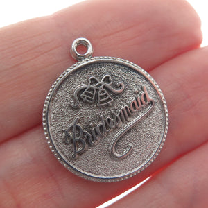 J.M. FISHER 925 Sterling Silver Vintage Bridesmaid Minimalist Charm Pendant