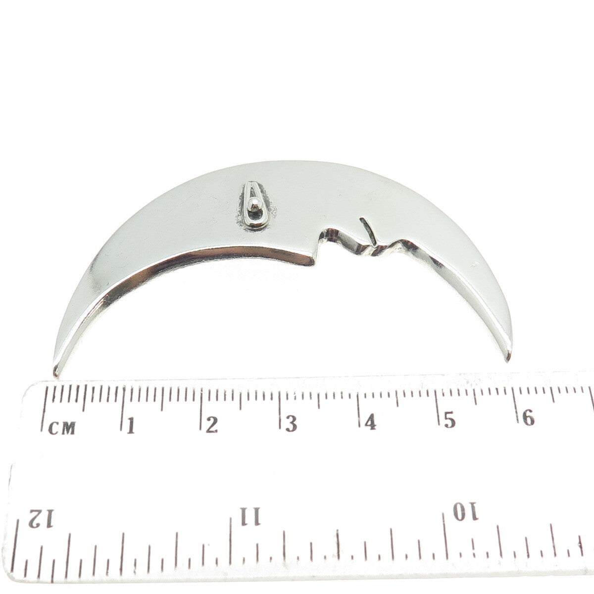 925 Sterling Silver Vintage Mexico Crescent Man in the Moon Pin Brooch