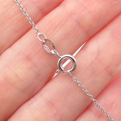 Jane Seymour 925 Sterling Real Diamond & Amethyst Heart Key Chain Necklace 18"