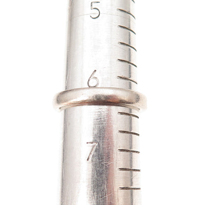 Vintage Platinum Real Diamond Half Eternity Stackable Ring Size 6.5