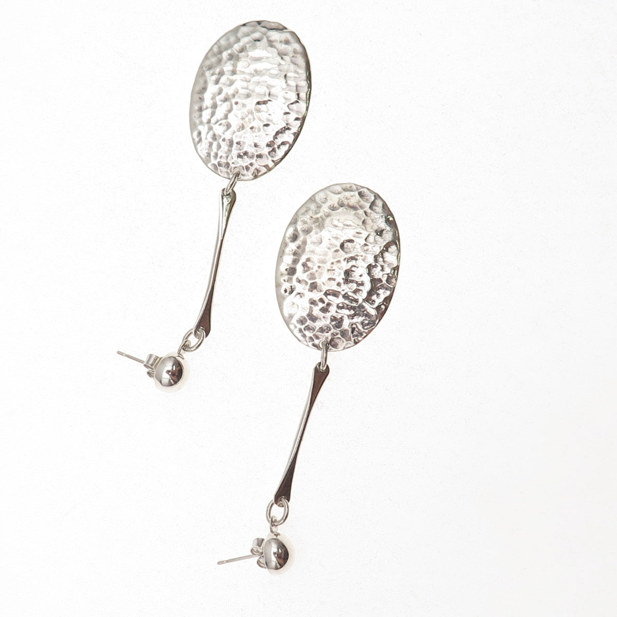 Ragul Cano 925 Sterling Silver Vintage Mexico Modernist Dangle Earrings