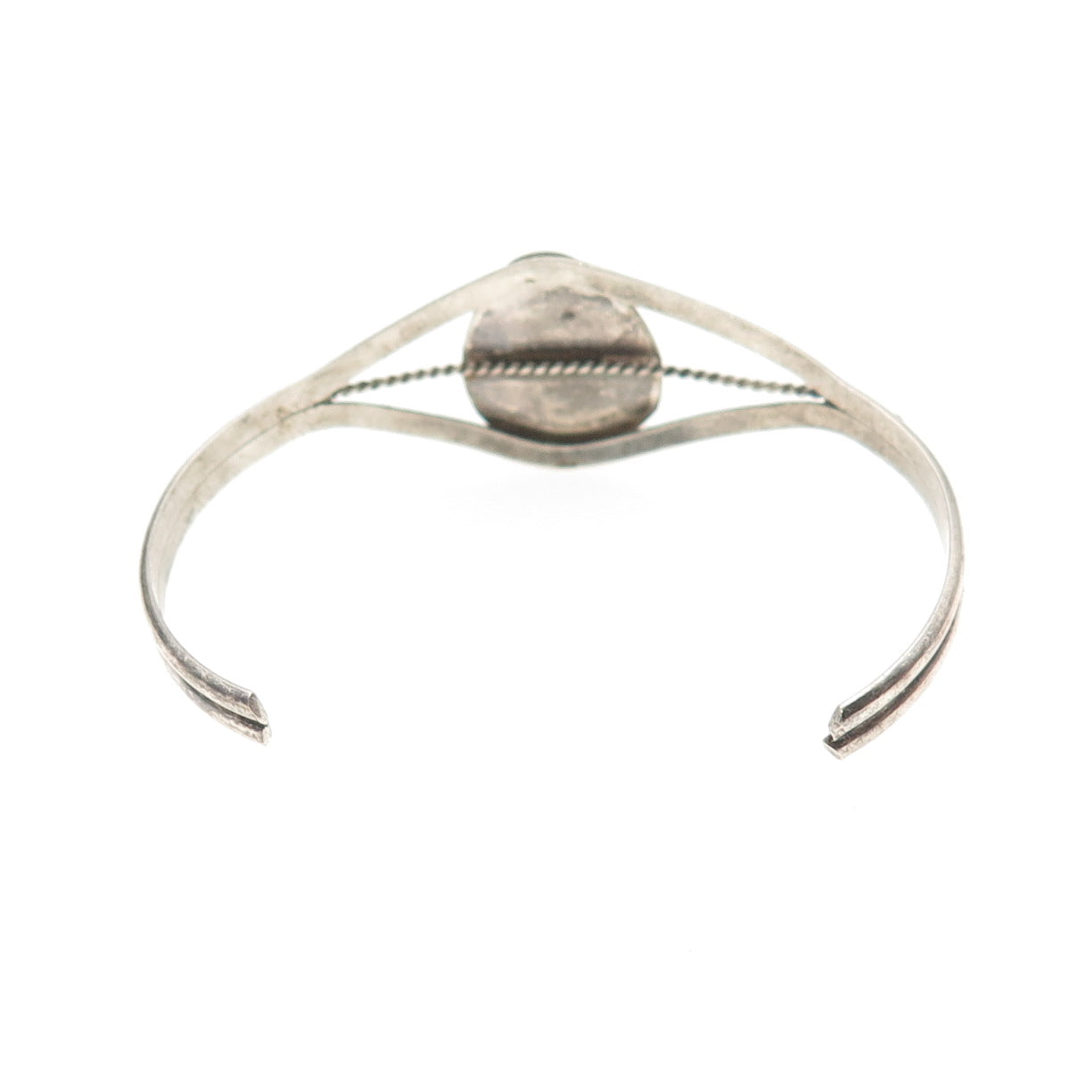 Old Pawn 925 Sterling Silver Vintage Turquoise Bear Paw Adjustable Bracelet 5"