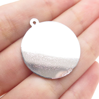 925 Sterling Silver Vintage Pisces Zodiac Sign Charm Pendant