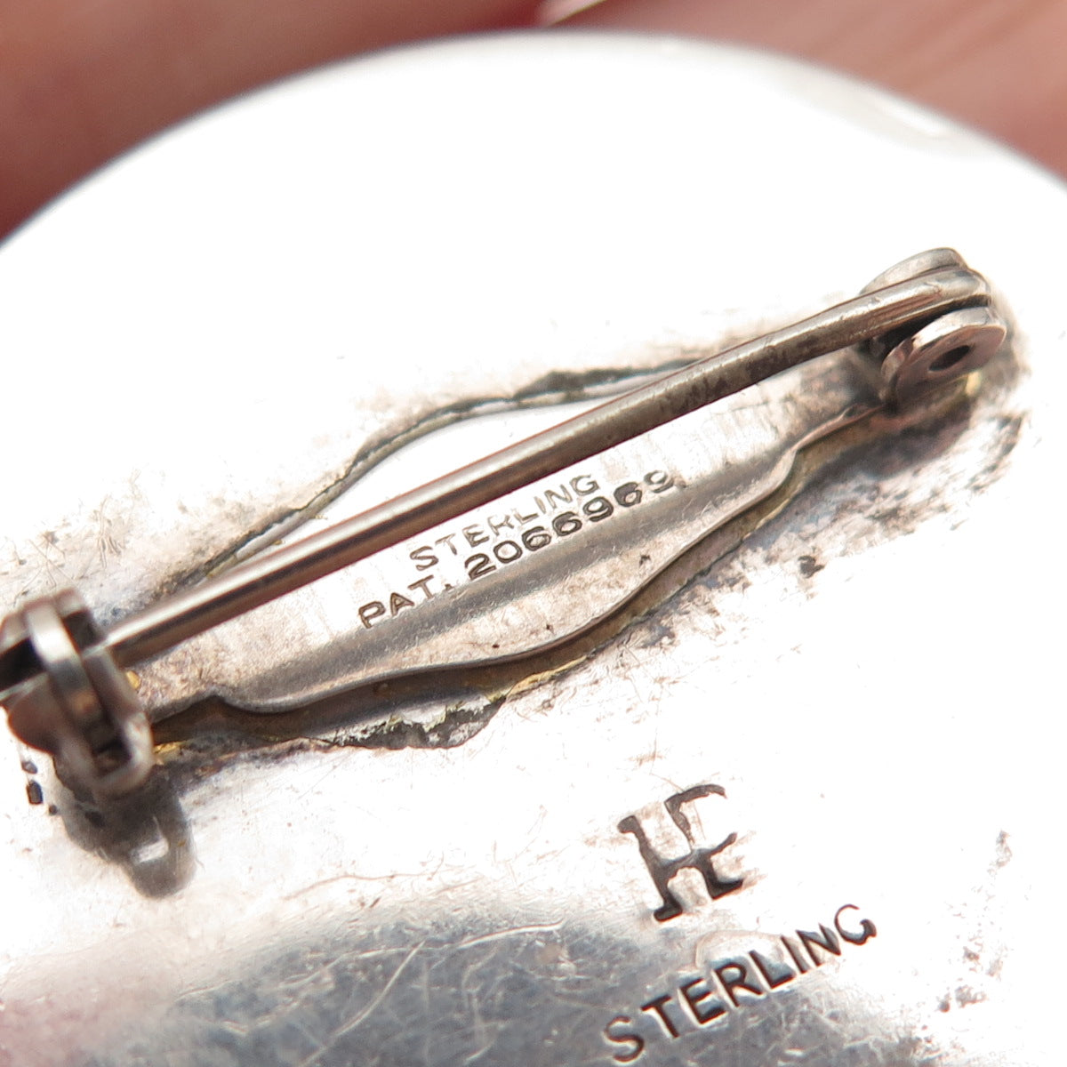 Hyman Co. 925 Sterling Silver Vintage Trilobite Fossil Oxidized Pin Brooch