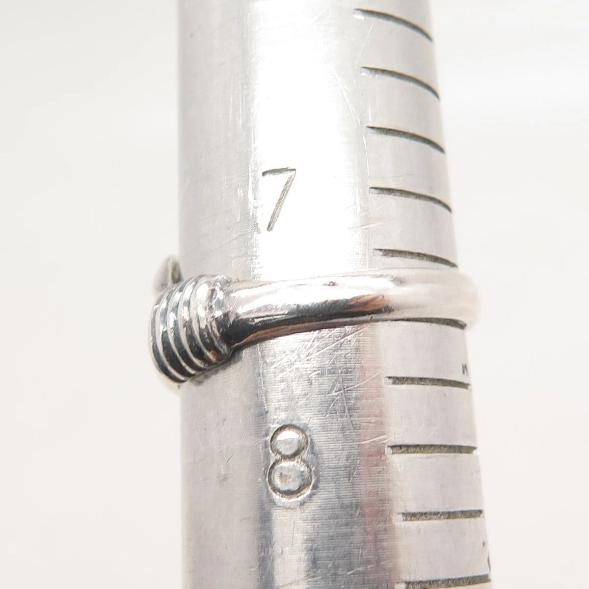 925 Sterling Silver Vintage Overlap Ring Size 7.5