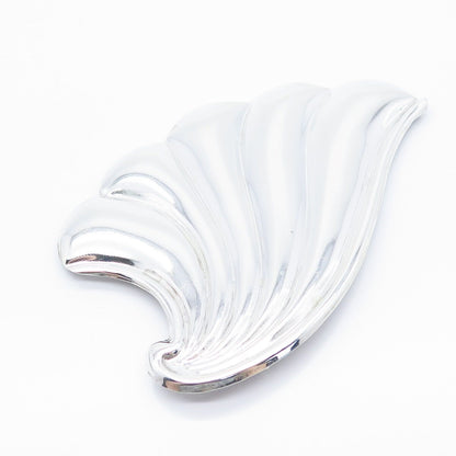 925 Sterling Silver Vintage Mexico Ribbed Pin Brooch