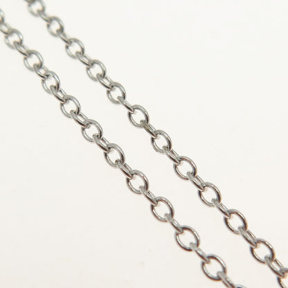 925 Sterling Silver Cable Chain Necklace 16-18"