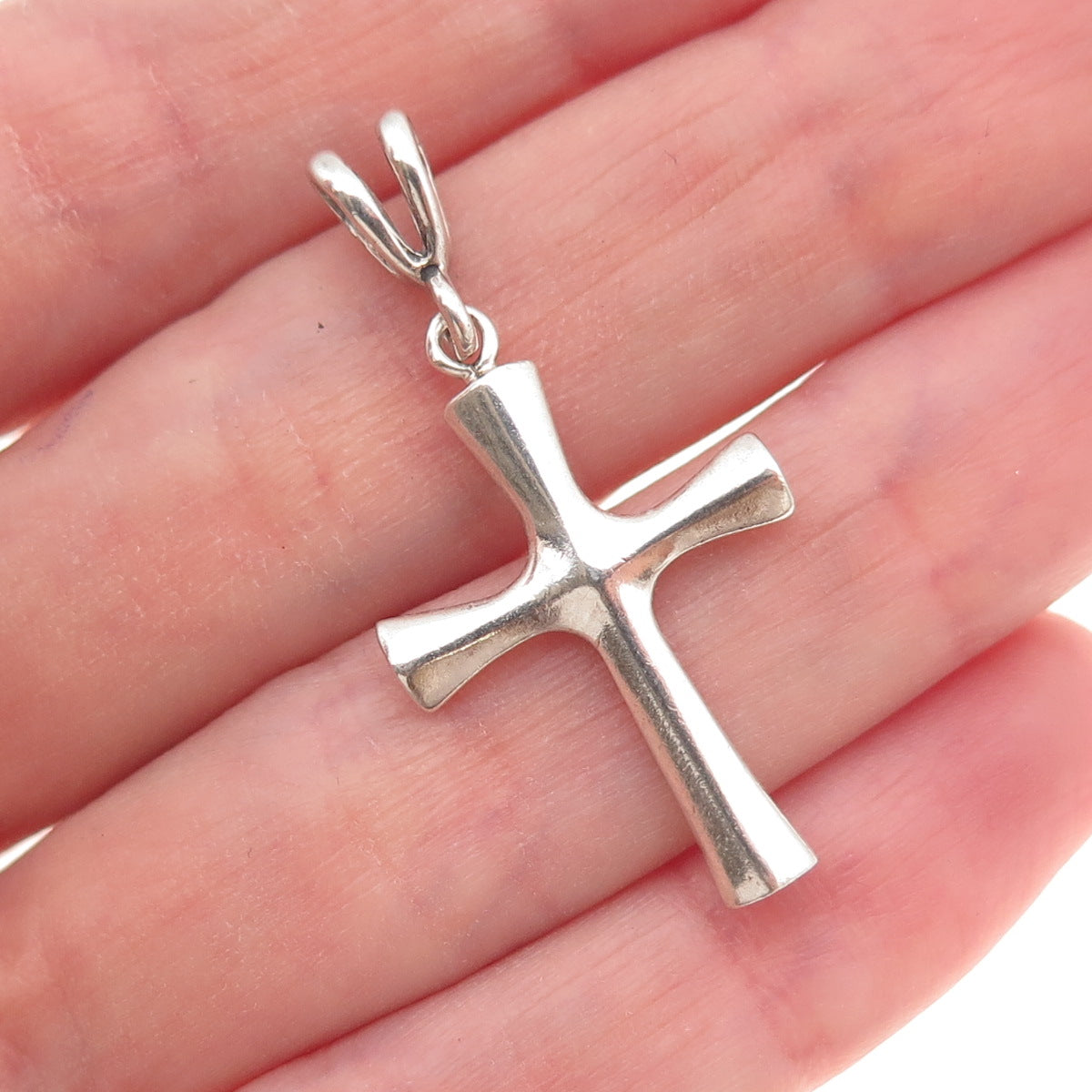 925 Sterling Silver Vintage Cross Religious Charm Pendant
