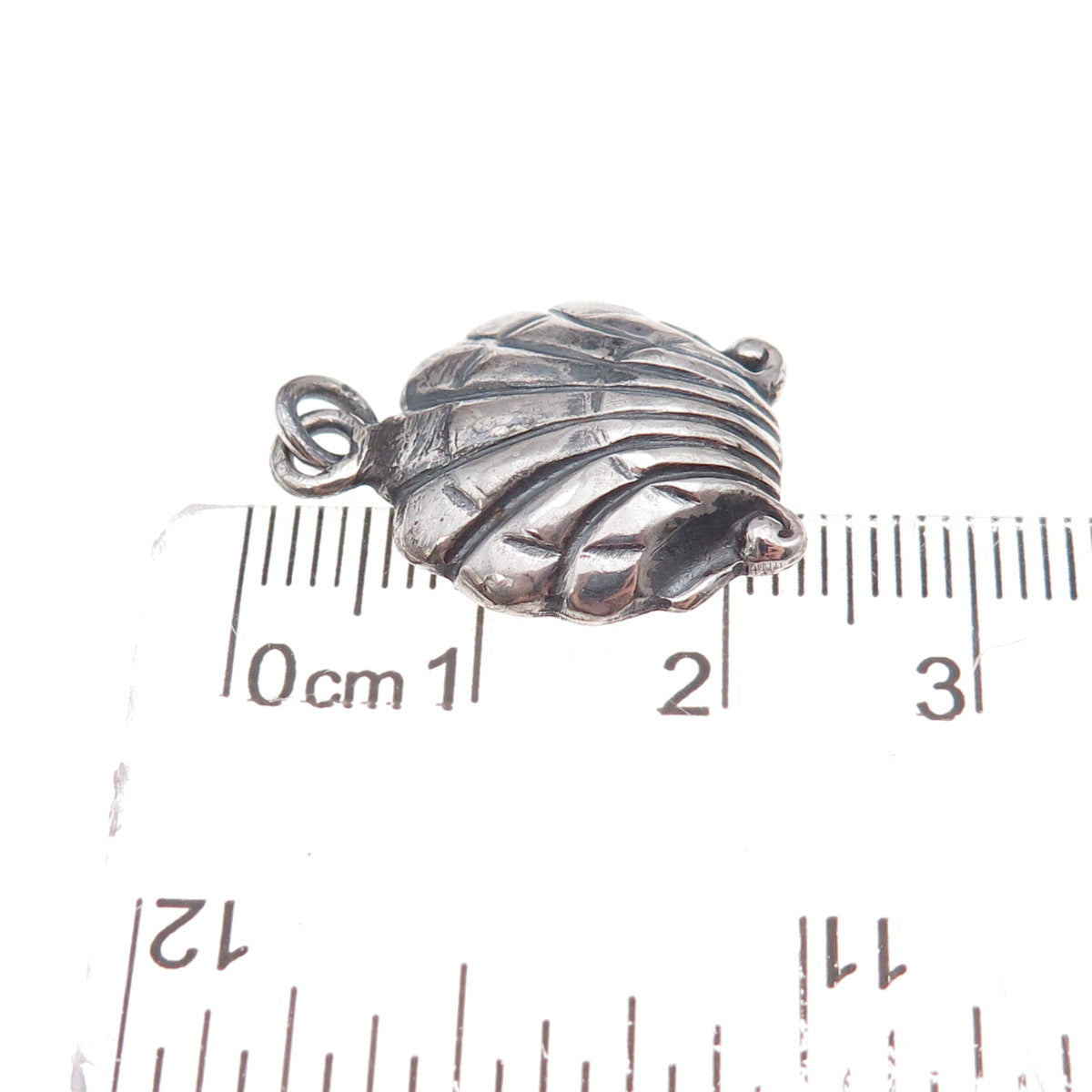 Carl Poul Petersen 925 Sterling Silver Antique Art Deco Seashell Charm Pendant