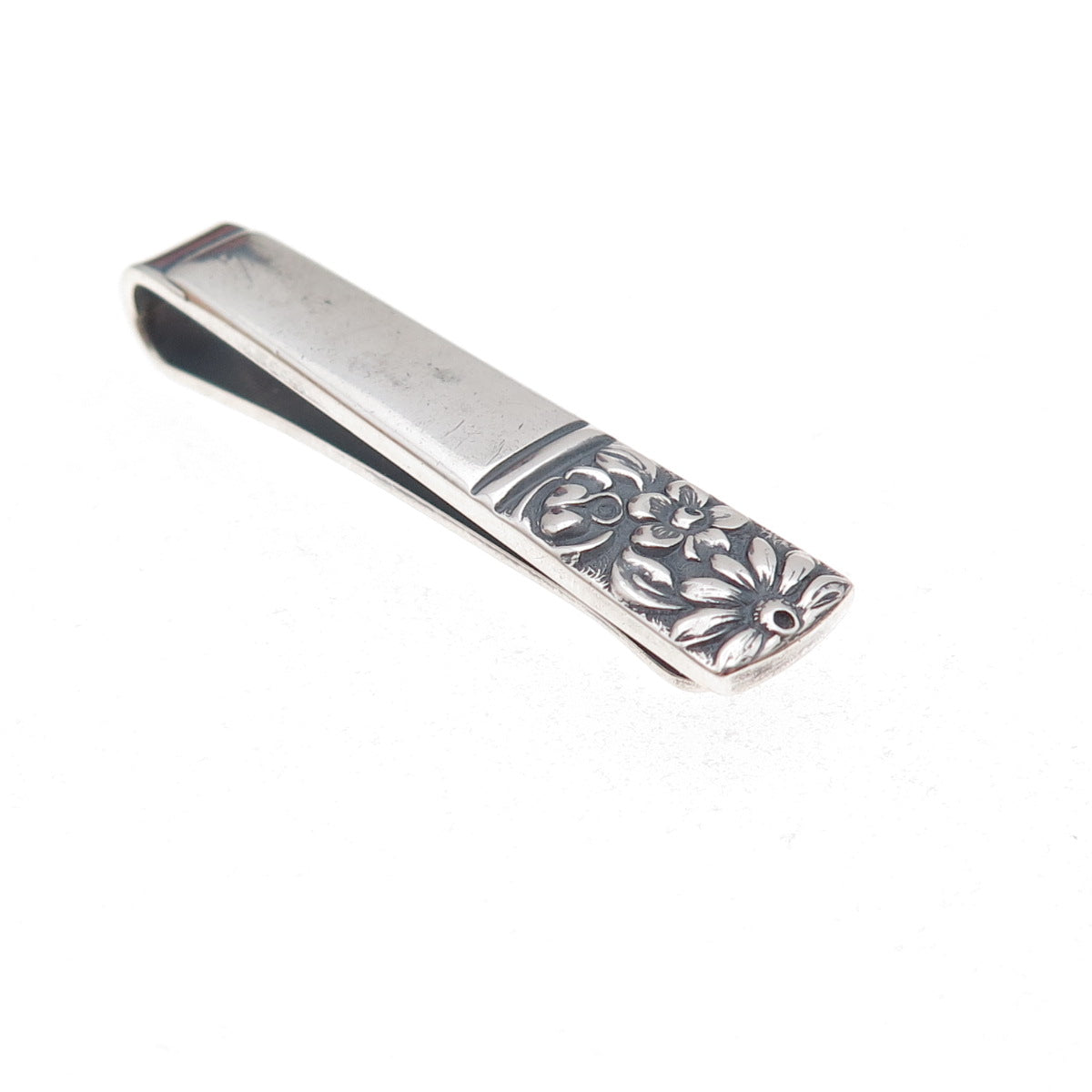 Towle 925 Sterling Silver Vintage 1965 Contessina Oxidized Tie Clip