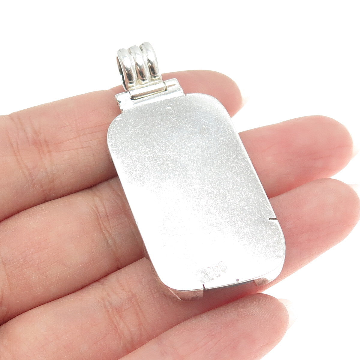 950 Silver Vintage Murano Glass Modernist Pendant