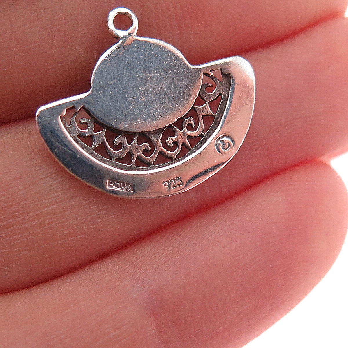 BOMA 925 Sterling Silver Vintage Real Lapis Lazuli Modernist Jacket Earrings