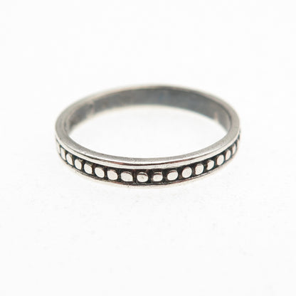 Charles Winston 925 Sterling Silver Vintage Dotted Oxidized Band Ring Size 5
