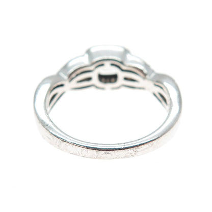 925 Sterling Silver Real Round-Cut Diamond Infinity Promise Ring Size 7