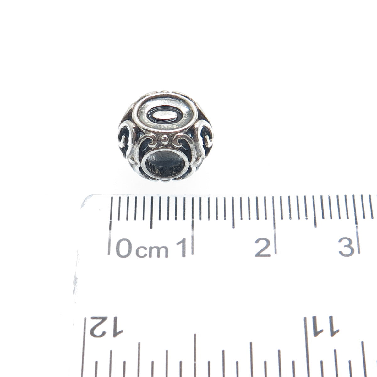 CHAMILIA 925 Sterling Silver Letter O Initial Ornate Bead Charm