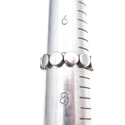 John Hardy 925 Sterling Silver Vintage Dot Oxidized Band Ring Size 7.25