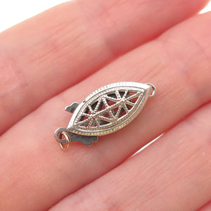925 Sterling Silver Antique Art Deco Bracelet / Necklace Lock Clasp