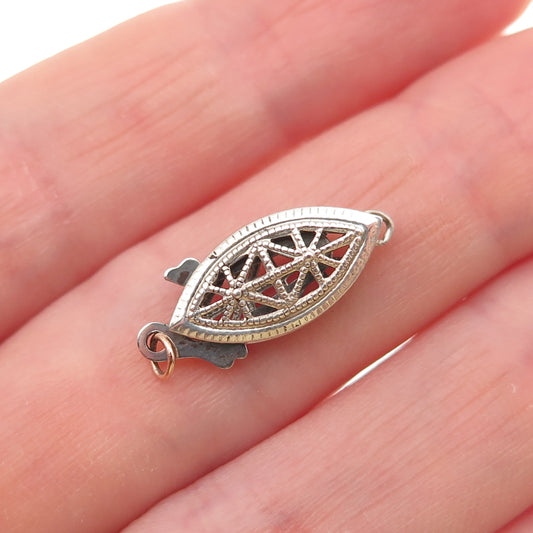 925 Sterling Silver Antique Art Deco Bracelet / Necklace Lock Clasp