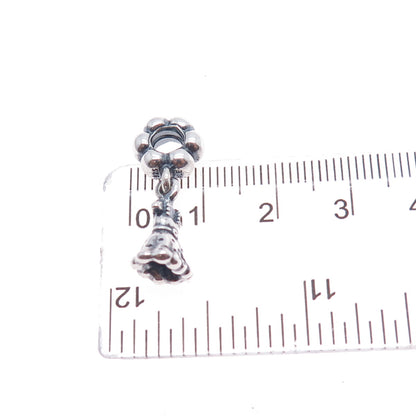 PANDORA 925 Sterling Silver Party Girl Dress Dangle Slide Charm