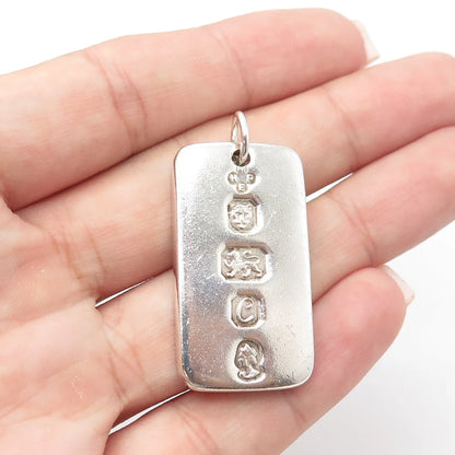 925 Sterling Silver Vintage London 1977 MHPE Inglot Pendant