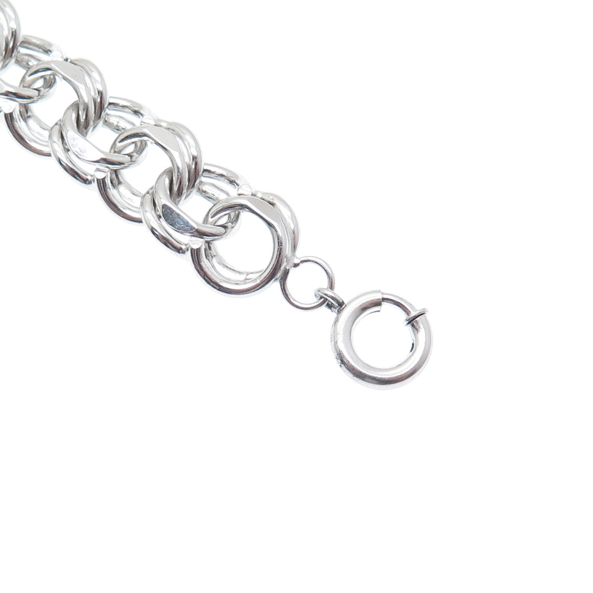 925 Sterling Silver Antique Art Deco Bismark Link Bracelet 7"