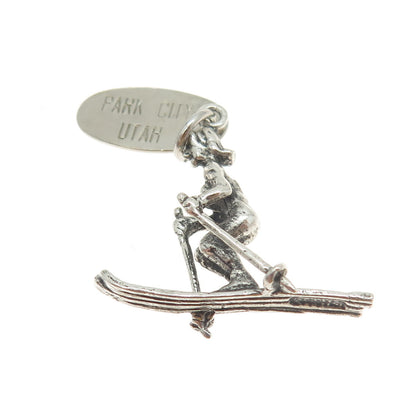 MAISELS INDIAN TRADING 925 Sterling Silver Vintage Skiing Park City Utah Pendant