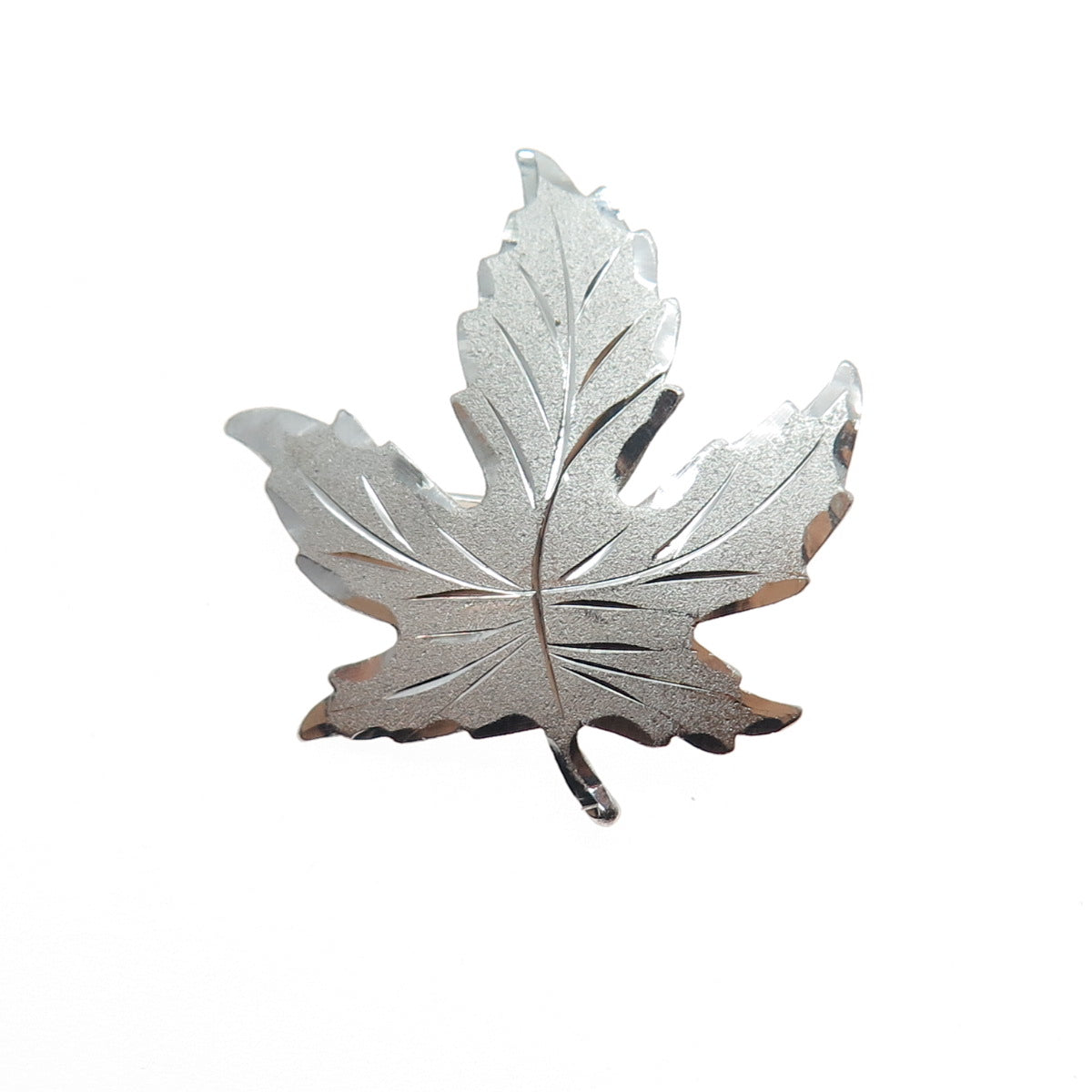 925 Sterling Silver Vintage EMC Maple Leaf Pin Brooch