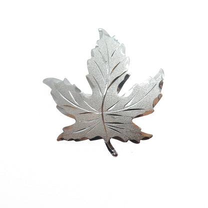 925 Sterling Silver Vintage EMC Maple Leaf Pin Brooch