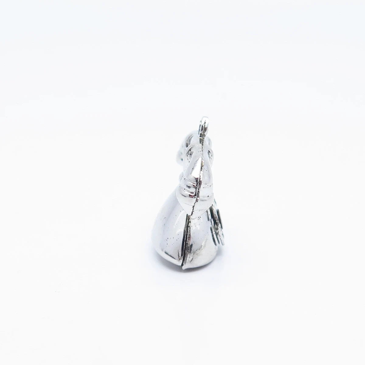 925 Sterling Silver Vintage Retro Rotary Phone Movable Charm Pendant