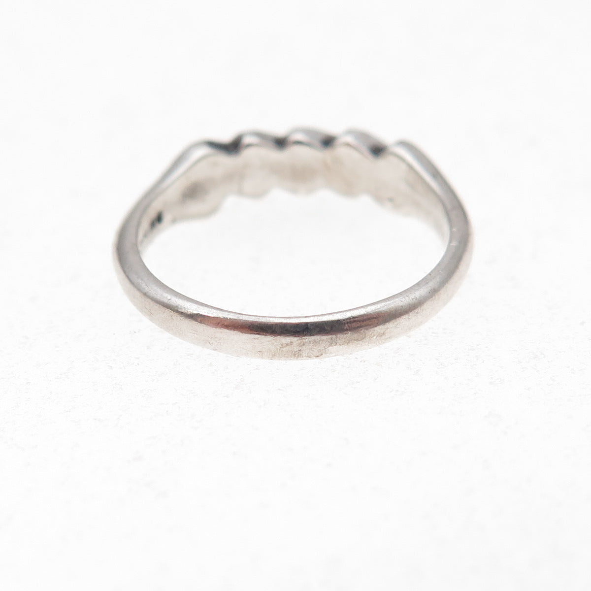 Silver Fox Old Pawn 925 Sterling Vintage Southwestern Black Onyx Ring Size 4.75