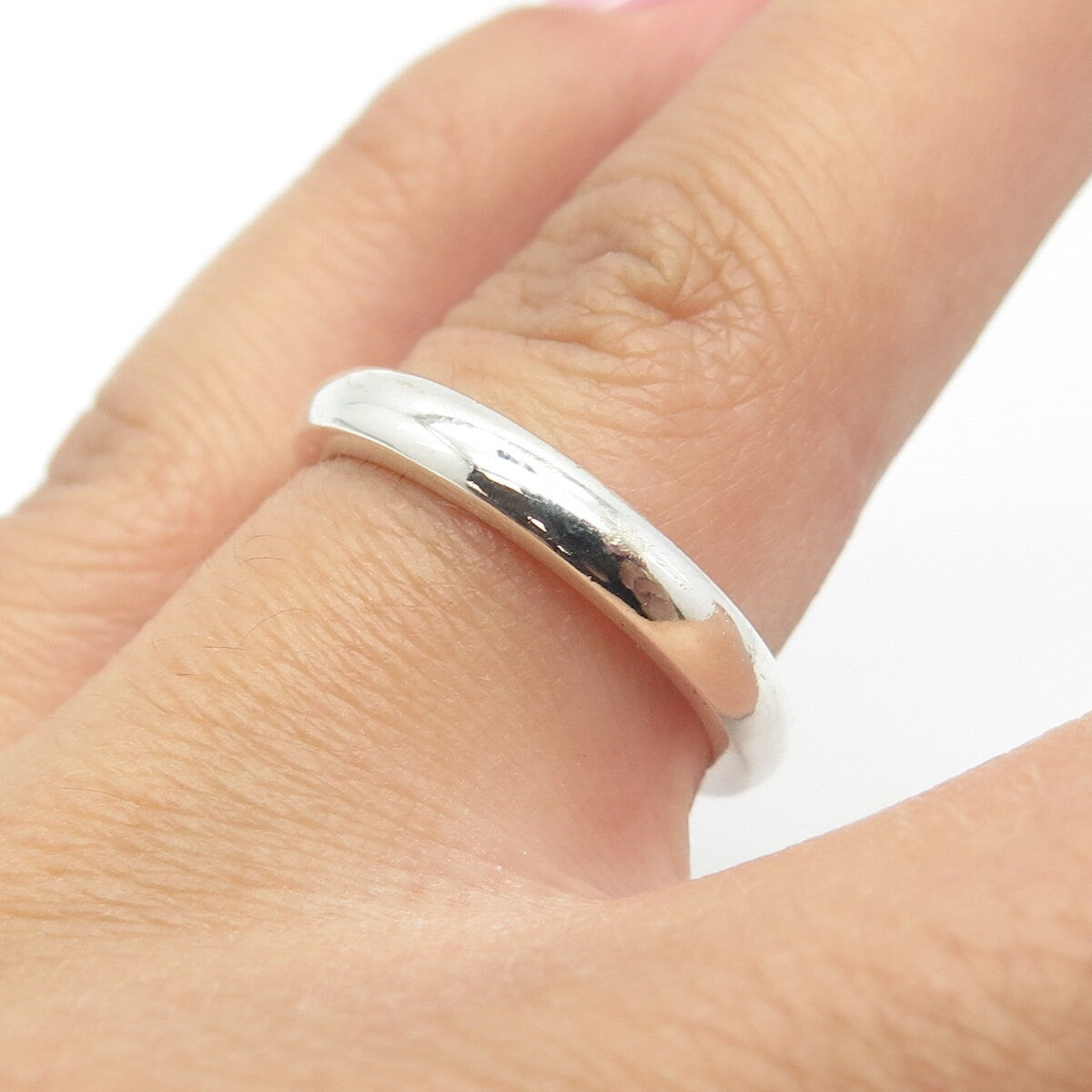 925 Sterling Silver Vintage Michelle Albala Classic Band Ring Size 8