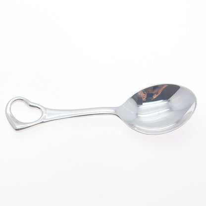 TIFFANY & CO. Elsa Peretti 925 Sterling Vintage Open Heart Baby Spoon w/ Pouch