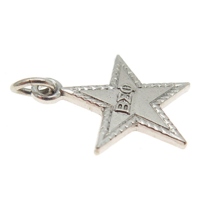 925 Sterling Silver Vintage 1961 Founders Day Beta Sigma Phi Star Charm Pendant