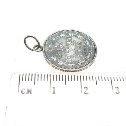 500 Silver Antique 1912 "15 Kopeks" Coin Pendant