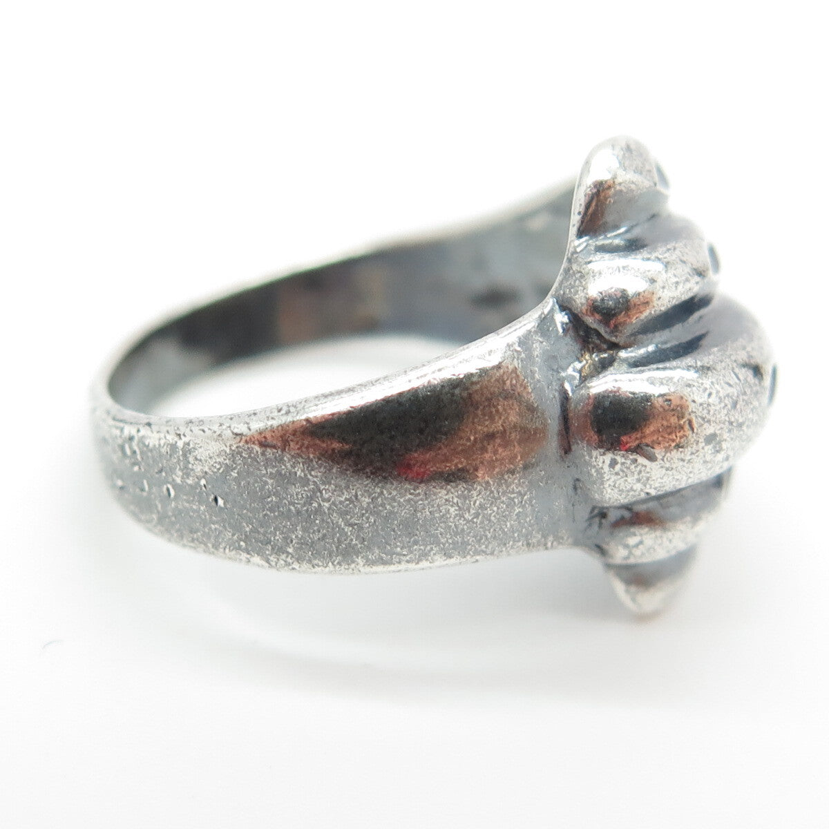 925 Sterling Silver Vintage Ribbed Ring Size 6.25