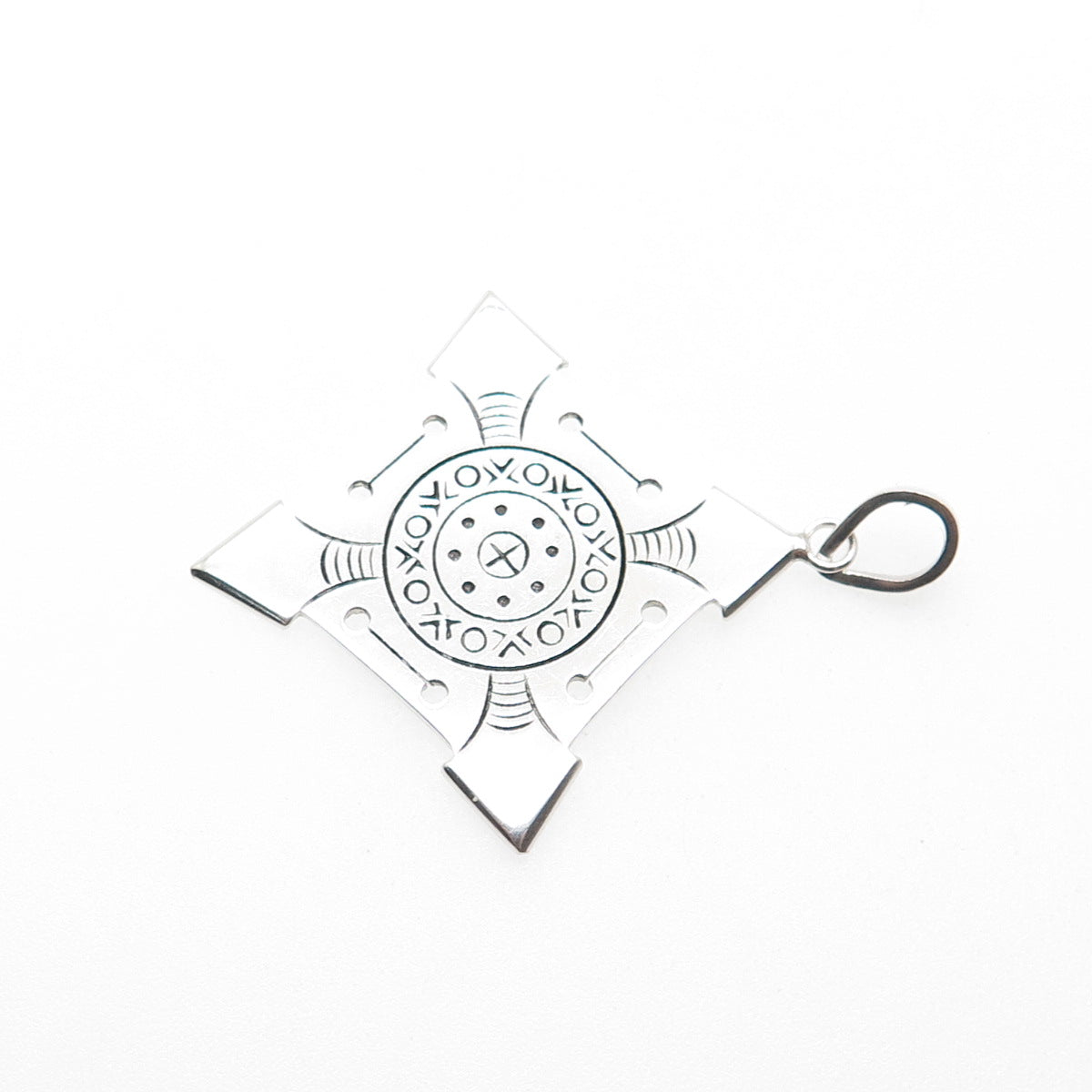 925 Sterling Silver Vintage Ethnic Cross Charm Pendant