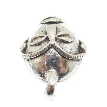 925 Sterling Silver Vintage African Goddess Mask Oxidized Pendant